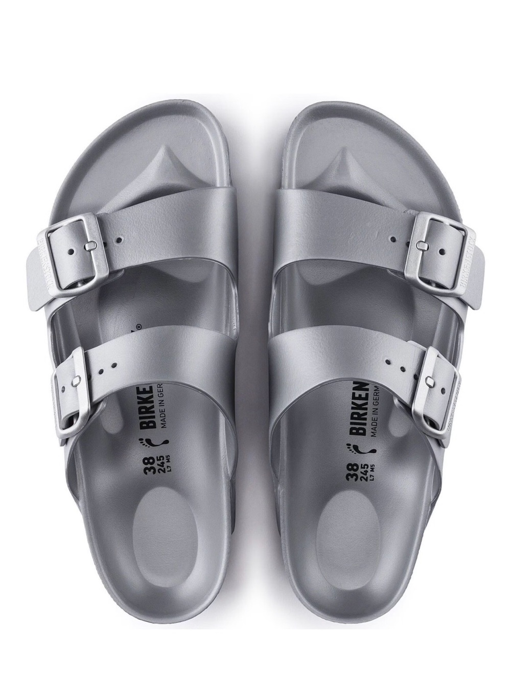Birkenstock Arizona Essentials Two-Strap Sandal - Silver EVA water beach shoes